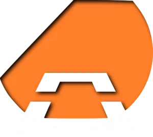 Orange weißes Logo des spirituellen Online Shops für Orgonite, Schmuck & Edelsteine "firstonthesun"