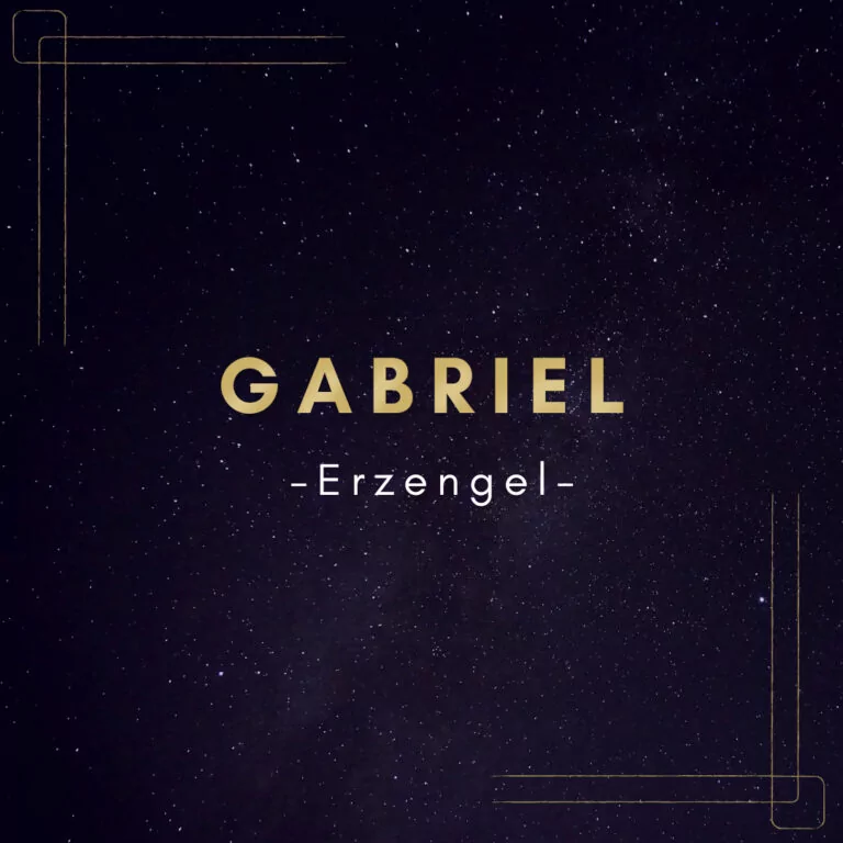 Text mit der Beschriftung "Erzengel Gabriel". Symbolbild für einen Erzengel-Artikel.