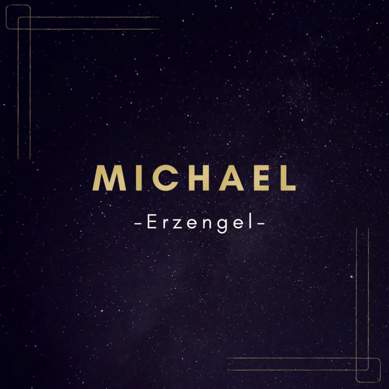 Text mit der Beschriftung "Erzengel Michael". Symbolbild für einen Erzengel-Artikel.