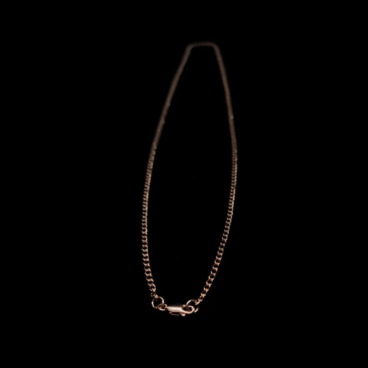 Rosé vergoldete Kette aus 925 Sterling Silber.