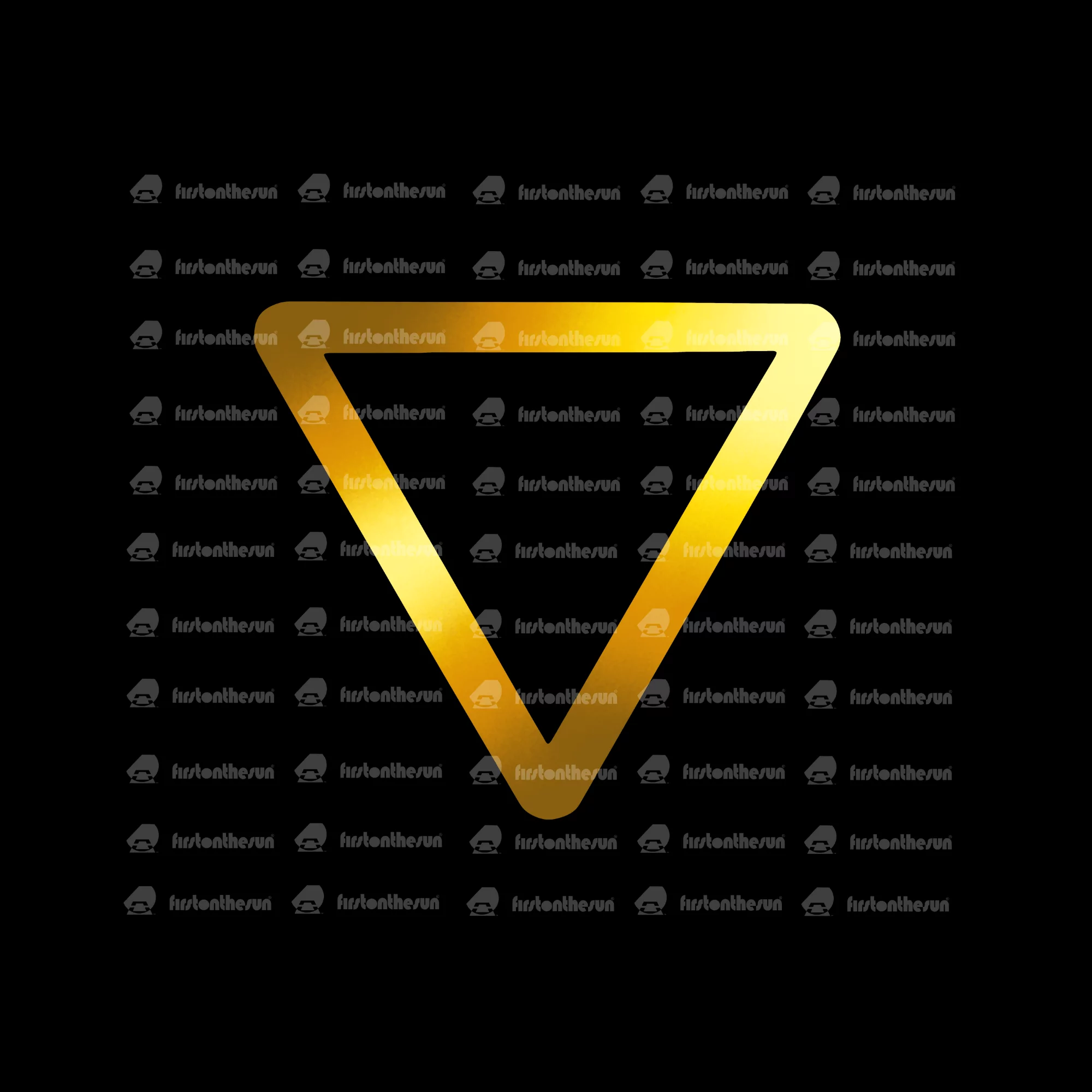 Das alchemistische Symbol des Elements Wasser mit firstonthesun Wasserzeichen