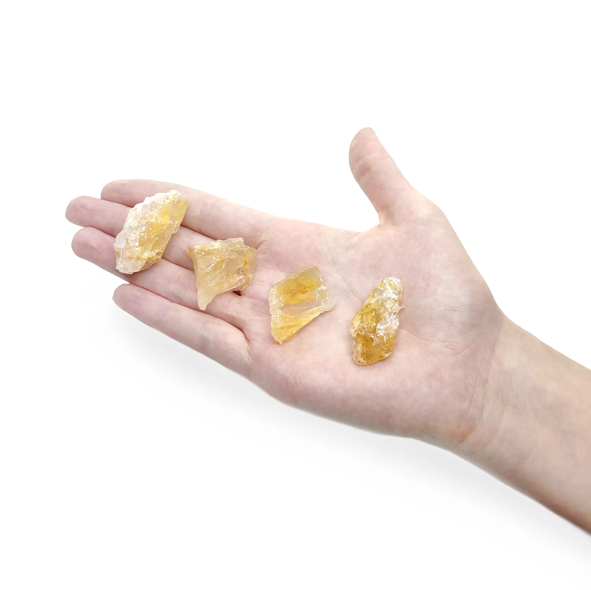 Kleine Citrin Rohsteine aus echtem Citrin.