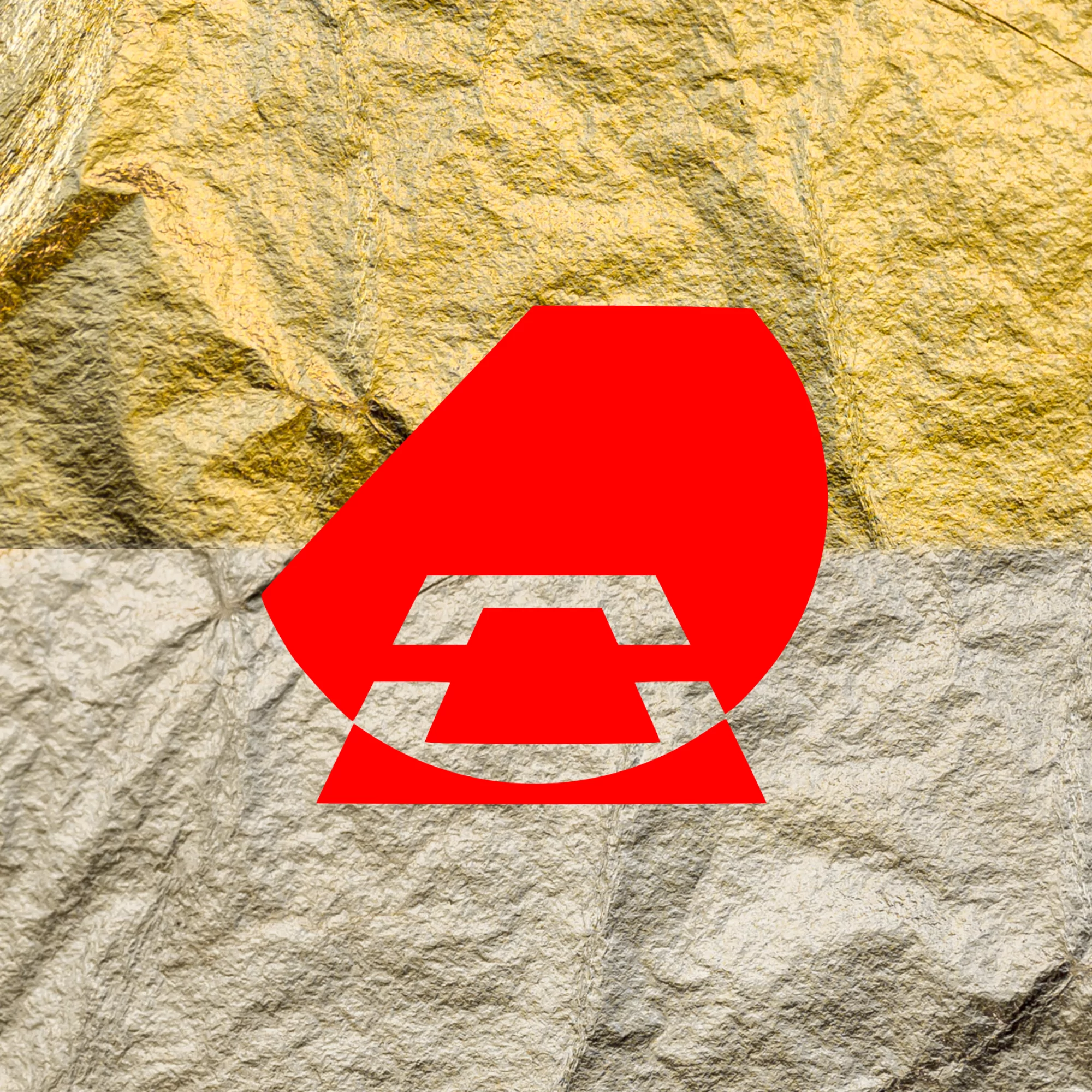 Gold & Blattsilber Hintergrund mit rotem First on the Sun Logo.